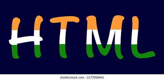 Html Logo With Indian Flag Colours Technology Web Site Building