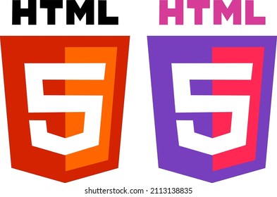 Html Logo And Symbol With Multiple Colours