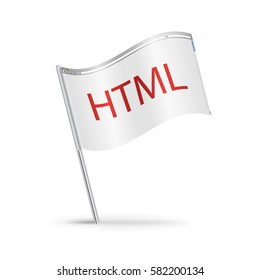 HTML Page Flag sign