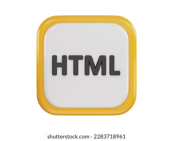 html programing icon 3d rendering vector illustration