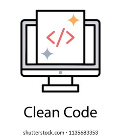 
A html source code on laptop screen presenting web development concept 
