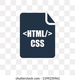 Html vector icon isolated on transparent background, Html transparency concept can be used web and mobile