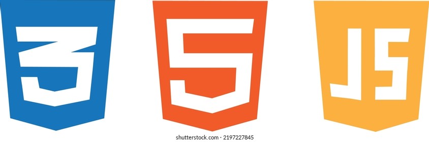 Html5 Css3 Js Icon Set Web Stock Vector (Royalty Free) 2197227845 ...