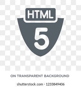 Html5 icon. Trendy flat vector Html5 icon on transparent background from Programming collection. 