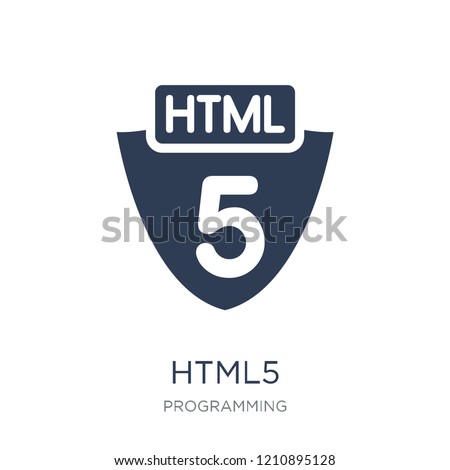 Html5 icon. Trendy flat vector Html5 icon on white background from Programming collection, vector illustration can be use for web and mobile, eps10