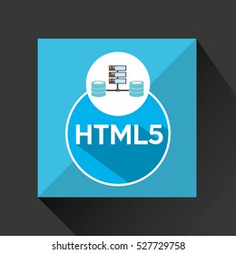 html5 language data base storage vector illustration eps 10