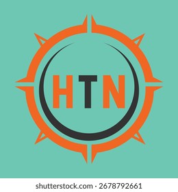 Diseño de letra HTN. Diseño de logotipo de tecnología de letras HTN. HTN Diseño de logotipo de monograma para un emprendedor y negocio.