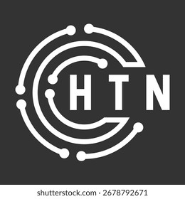 HTN letter design. HTN letter technology logo design. HTN Monogram logo design for an entrepreneur and business.
