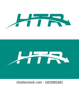 HTR letter logo design vector