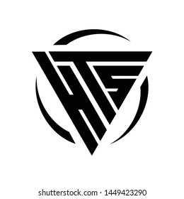 HTS triangle monogram cool logo modern