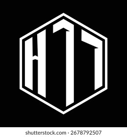 Design de letra HTT. Design do logotipo da tecnologia da letra HTT. HTT Monogram design logotipo para um empresário e empresa.