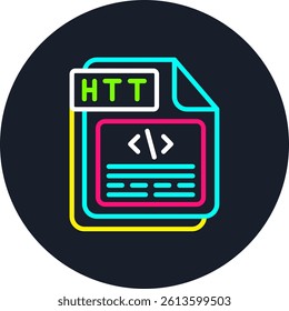 HTT Line Multi Colour Circle