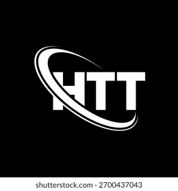 HTT logo. HTT letter. HTT letter logo design. Initials HTT logo linked with circle and uppercase monogram logo. HTT-typography for technology, business and real estate brand.