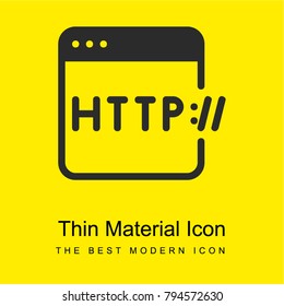 Http bright yellow material minimal icon or logo design