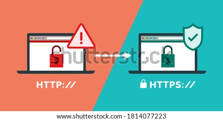 HTTP and HTTPS protocols, safe web surfing and data encryption