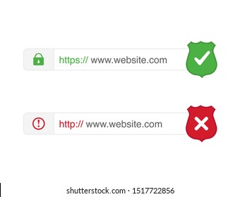 	
Http and https secure and not secure connection ssl encryption