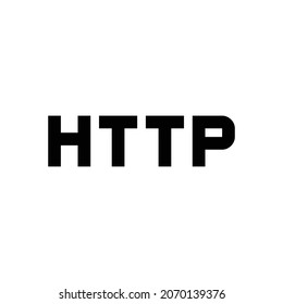 http Icon. Flat style design isolated on white background. Vector illustration