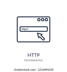 Http icon. Http linear symbol design from Programming collection. Simple outline element vector illustration on white background.