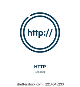 Http icon. Linear vector illustration from internet collection. Outline http icon vector. Thin line symbol for use on web and mobile apps, logo, print media.