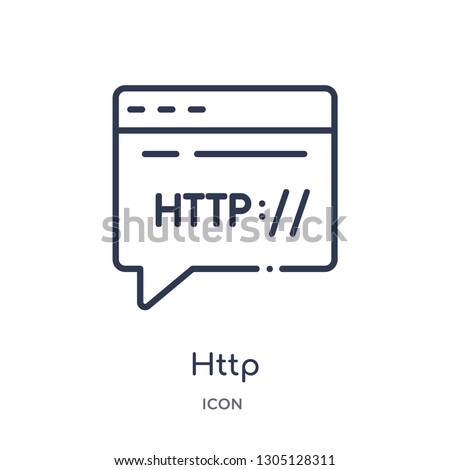 http icon from programming outline collection. Thin line http icon isolated on white background.