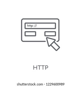 Http linear icon. Modern outline Http logo concept on white background from Programming collection. Suitable for use on web apps, mobile apps and print media.