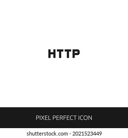 HTTP Pixel Perfect Icon for Web, App, Presentation. editable outline style. simple icon vector eps 10