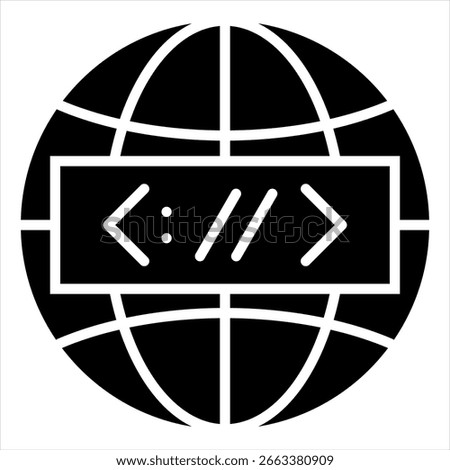 Http Single Icon Glyph Illustration