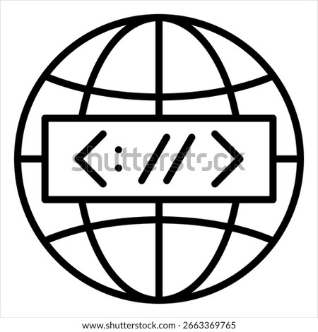 Http Single Icon Outline Illustration