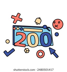 HTTP Status Code 200 Successful in concept illustration