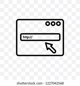 Http vector linear icon isolated on transparent background, Http transparency concept can be used for web and mobile