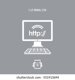 Http web connection - Vector flat icon