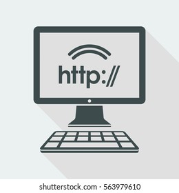 Http web connection - Vector flat icon