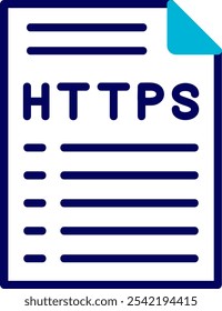 Design De Ícone De Vetor Misto Azul Https