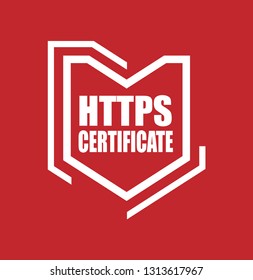 https certificate shield illustration