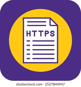 Https Filled Curve Vector Icon Design