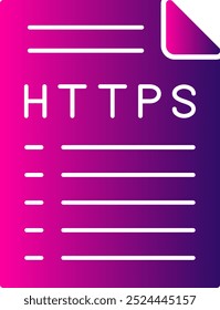 Design De Ícone De Vetor De Gradiente De Glifo Https