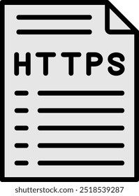 Design De Ícone De Vetor Preenchido De Linha Https