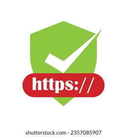 Https Protocol - Browsing Trends and Connection Security,vector illustration symbol design