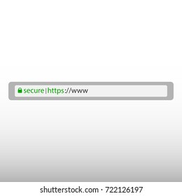 HTTPS Protocol.Browser Address Bar with Https Protocol