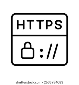 HTTPS Vector for Secure Website Browsing Experience. SSL protocol design, privacy and data protection illustration