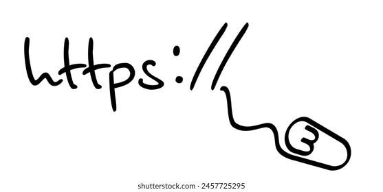 https, www text. Stands for Hyper Text Transfer Protocol Secure and works with an SSL security certificate. Browser address bar for search bar. Secure website internet address. Url internet site.