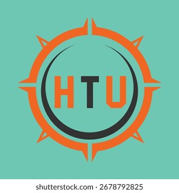 Diseño de letra HTU. Diseño de logotipo de tecnología de letras HTU. Diseño de logo HTU Monogram para un emprendedor y negocio.