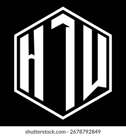 Diseño de letra HTU. Diseño de logotipo de tecnología de letras HTU. Diseño de logo HTU Monogram para un emprendedor y negocio.