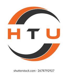 Diseño de letra HTU. Diseño de logotipo de tecnología de letras HTU. Diseño de logo HTU Monogram para un emprendedor y negocio.