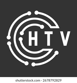 Diseño de letra HTV. Diseño de logotipo de tecnología de letras HTV. Diseño de logo HTV Monogram para un emprendedor y negocio.