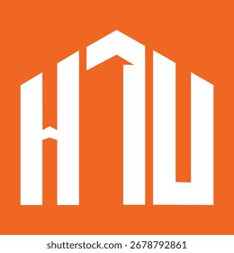 Diseño de letra HTV. Diseño de logotipo de tecnología de letras HTV. Diseño de logo HTV Monogram para un emprendedor y negocio.