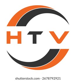 Design de letras HTV. Design do logotipo da tecnologia de letras HTV. HTV Monogram logotipo design para um empresário e empresa.