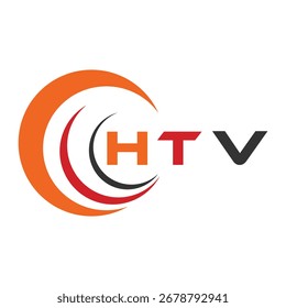 Diseño de letra HTV. Diseño de logotipo de tecnología de letras HTV. Diseño de logo HTV Monogram para un emprendedor y negocio.