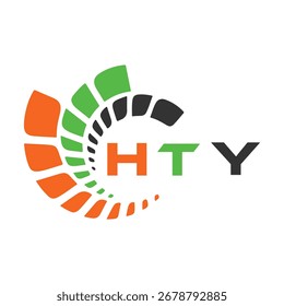 HTY diseño de la letra. Diseño de logotipo de tecnología de letras HTY. HTY Diseño de logotipo de monograma para un empresario y negocio.
