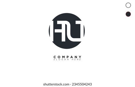 Letras alfabéticas de HU Iniciales Logotipo Monograma UH, H y U